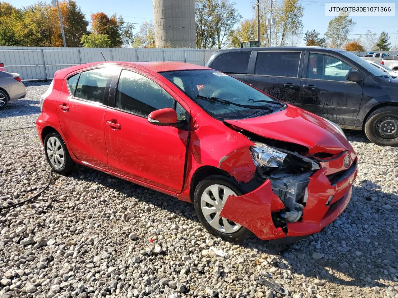 2014 Toyota Prius C VIN: JTDKDTB30E1071366 Lot: 76044234