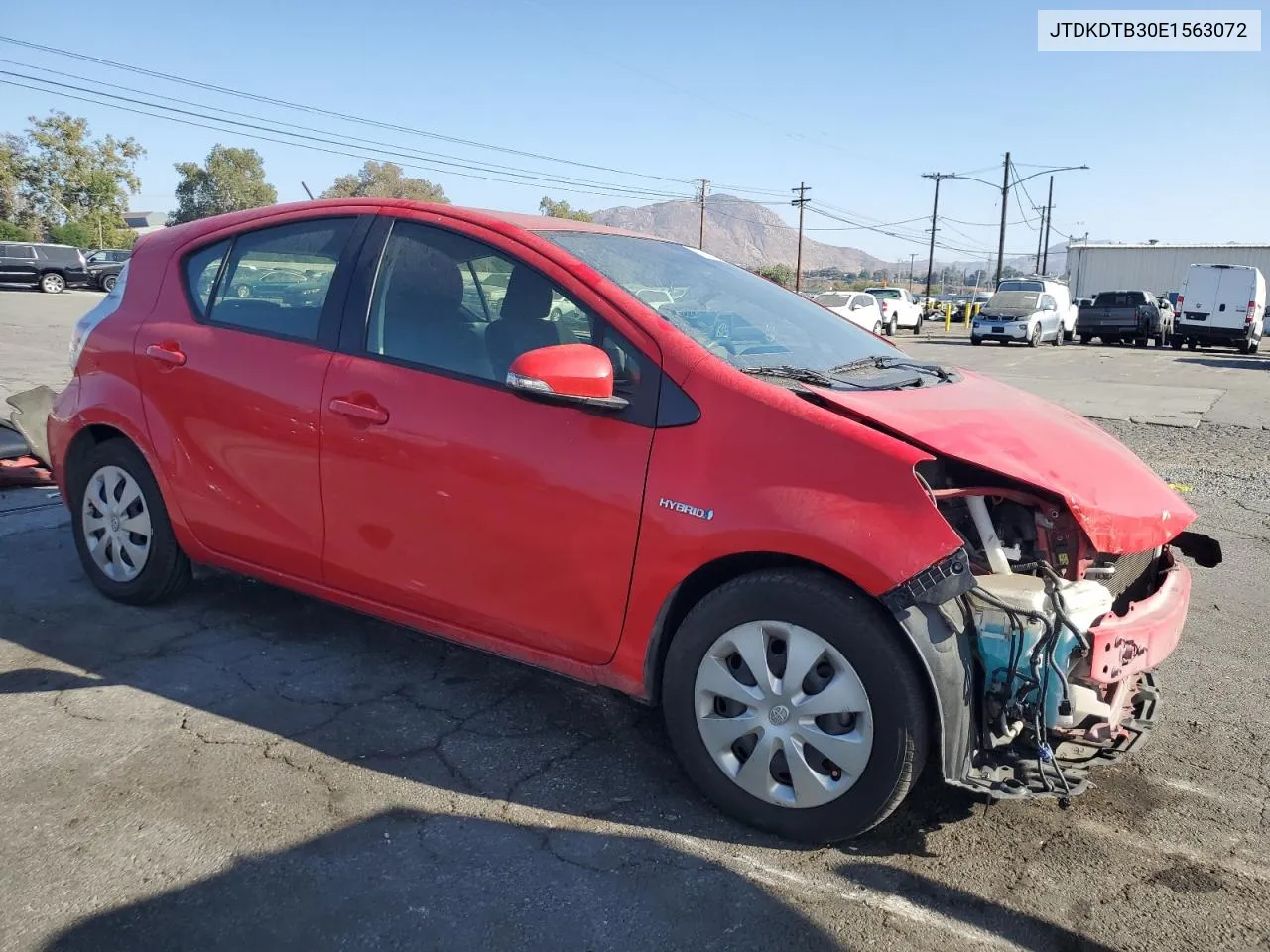 2014 Toyota Prius C VIN: JTDKDTB30E1563072 Lot: 76047724