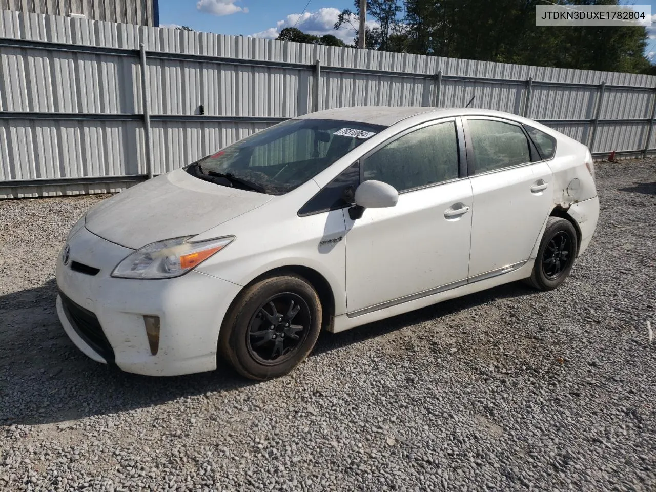 JTDKN3DUXE1782804 2014 Toyota Prius