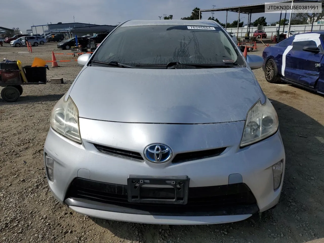 2014 Toyota Prius VIN: JTDKN3DU5E0381991 Lot: 76346884