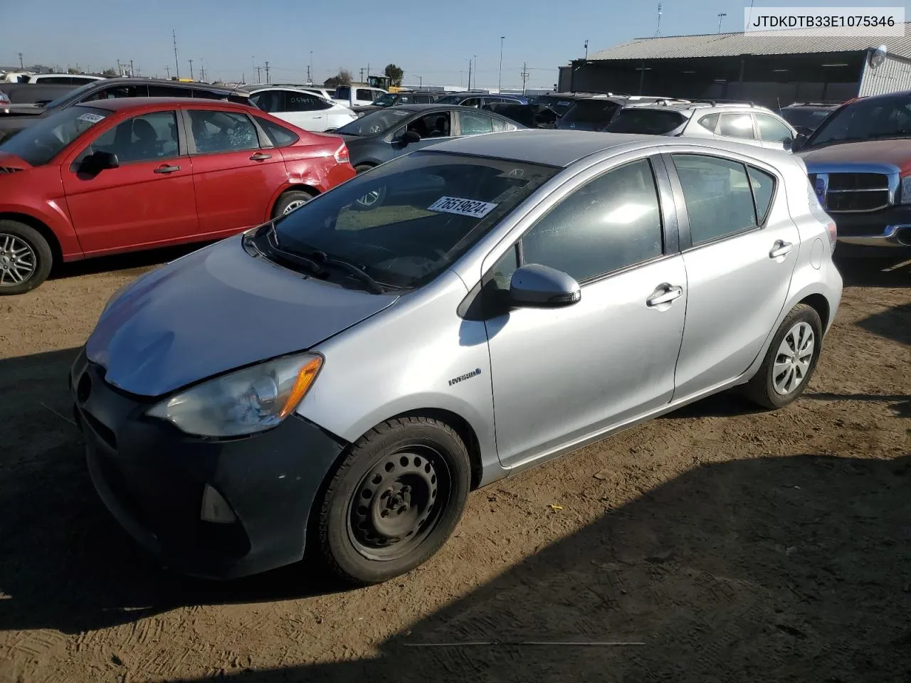 2014 Toyota Prius C VIN: JTDKDTB33E1075346 Lot: 76519624