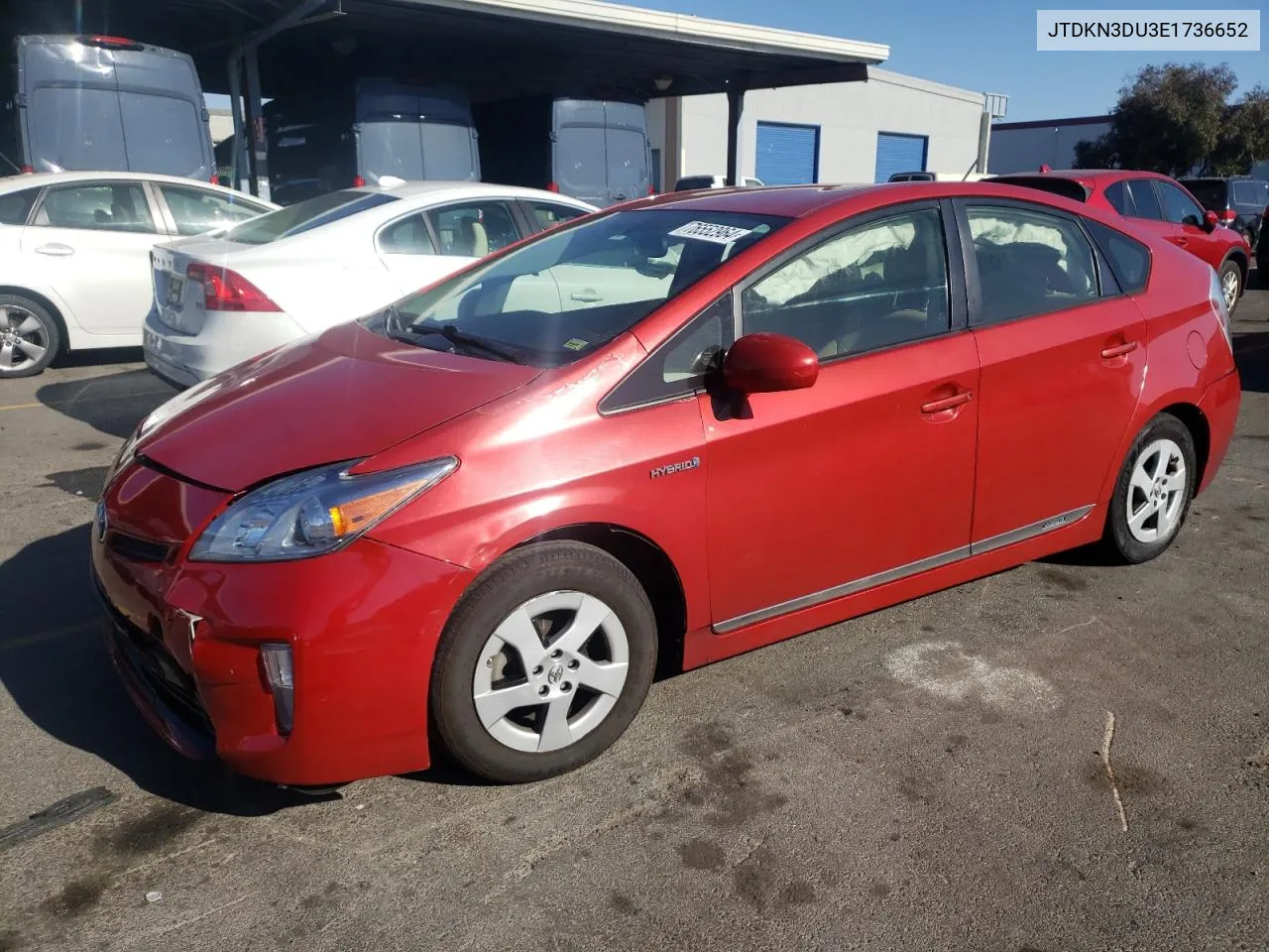 2014 Toyota Prius VIN: JTDKN3DU3E1736652 Lot: 76552964