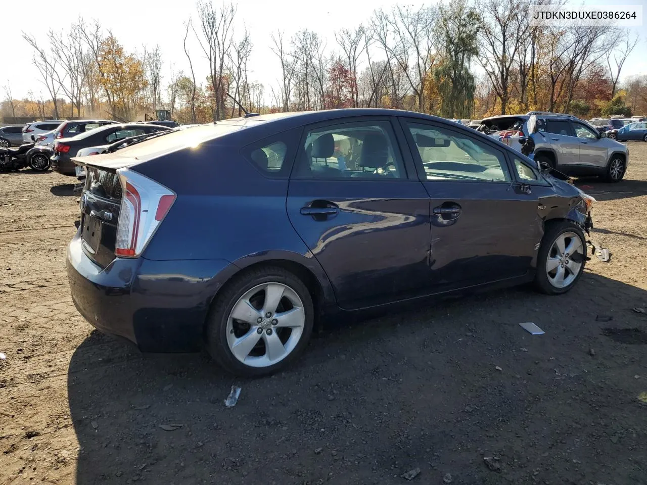 JTDKN3DUXE0386264 2014 Toyota Prius