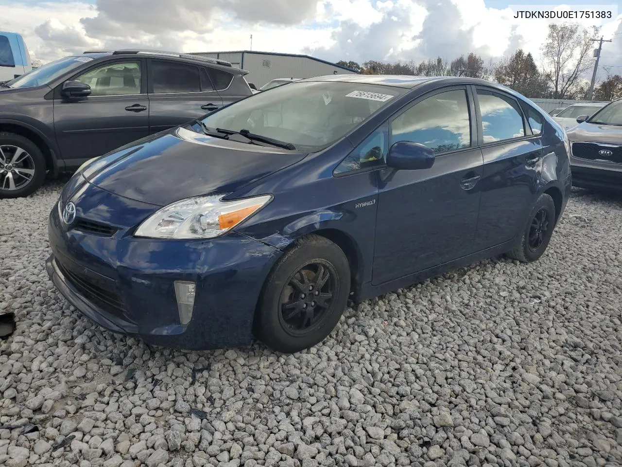 2014 Toyota Prius VIN: JTDKN3DU0E1751383 Lot: 76615694