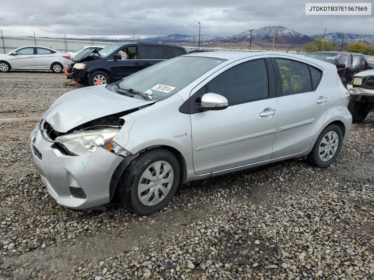 2014 Toyota Prius C VIN: JTDKDTB37E1567569 Lot: 76670014