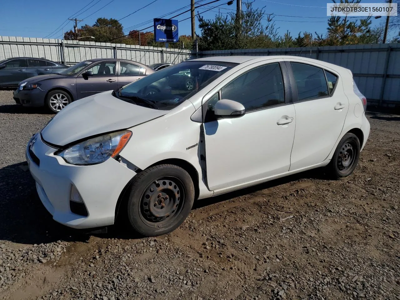 2014 Toyota Prius C VIN: JTDKDTB30E1560107 Lot: 76780094