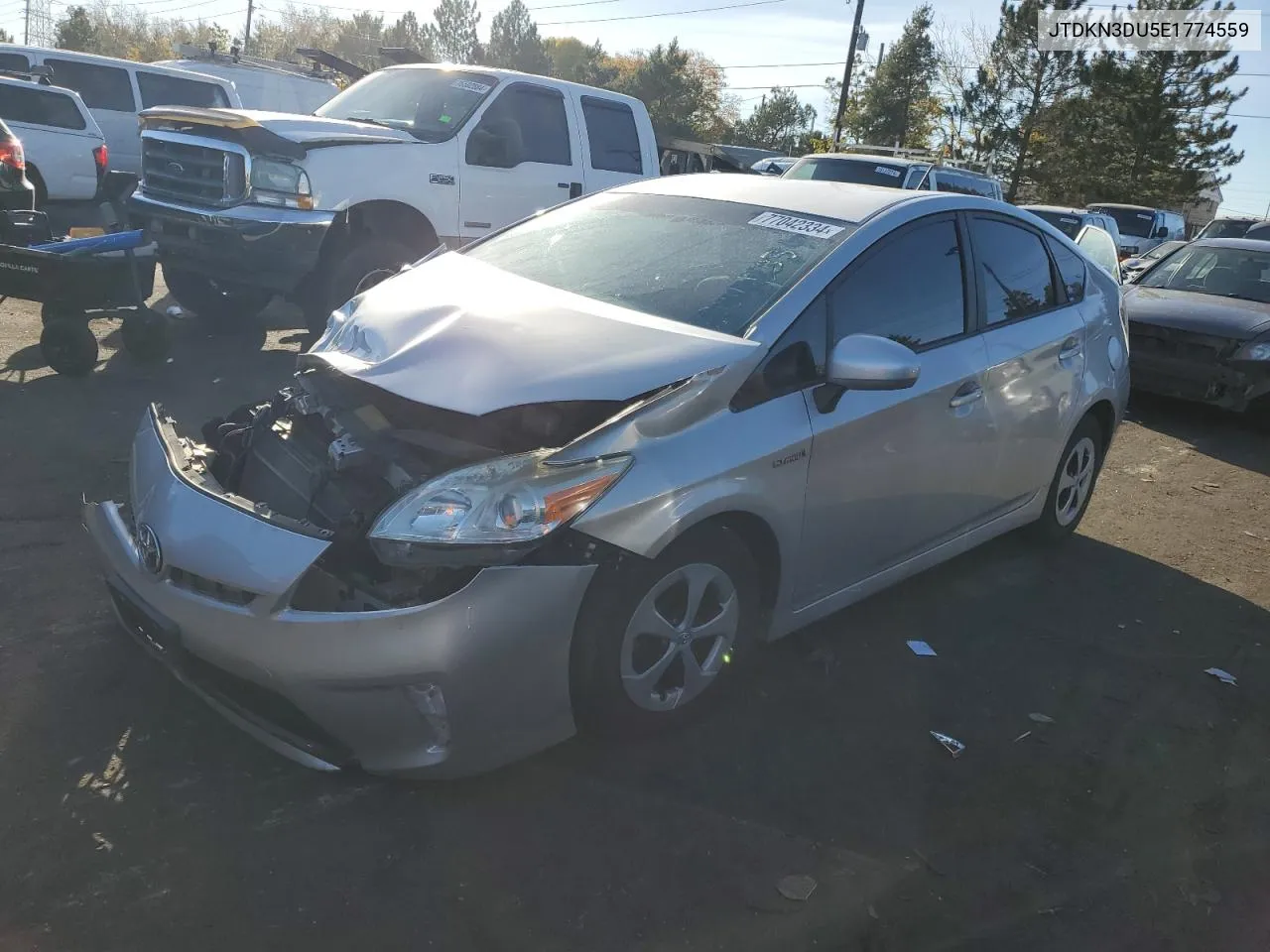 2014 Toyota Prius VIN: JTDKN3DU5E1774559 Lot: 77042334