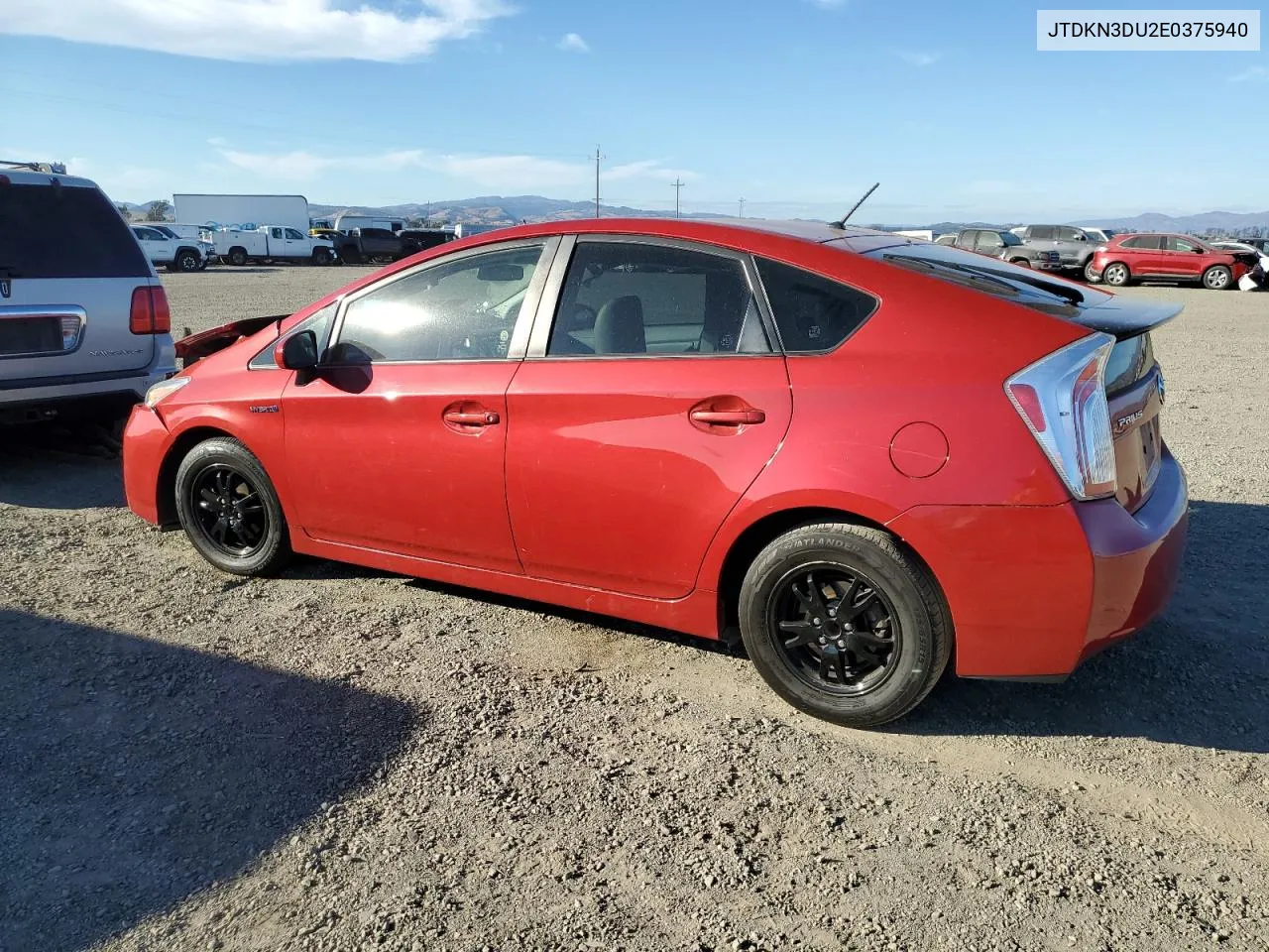 JTDKN3DU2E0375940 2014 Toyota Prius