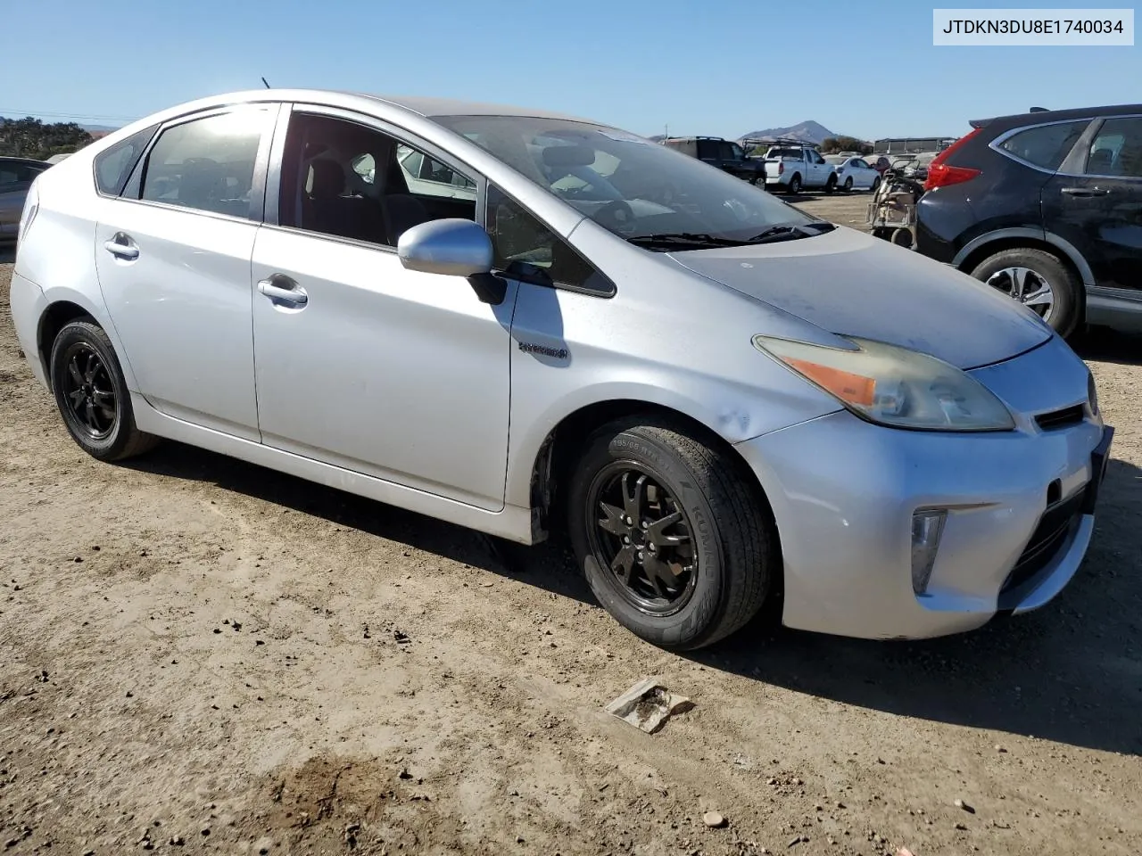 JTDKN3DU8E1740034 2014 Toyota Prius