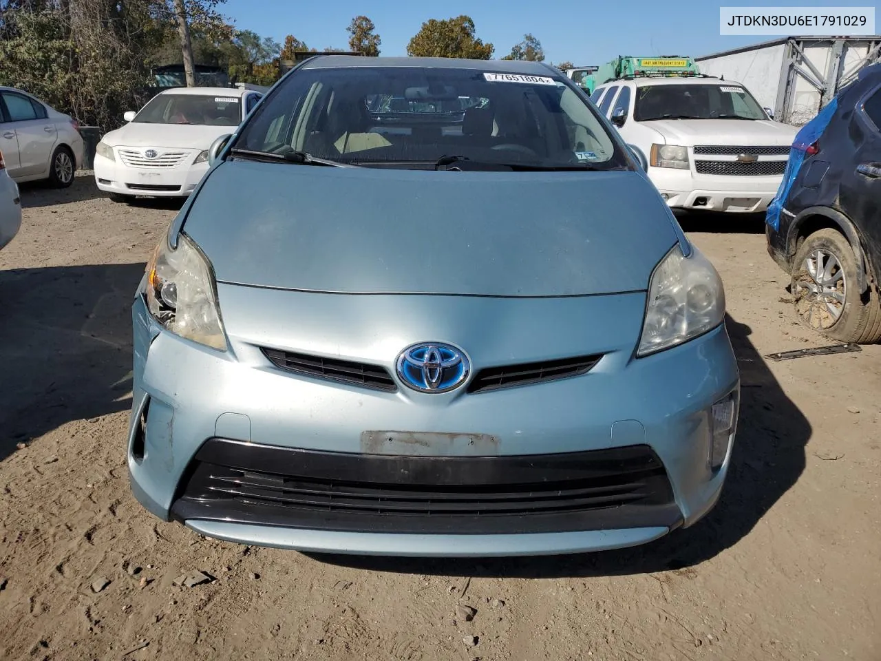 2014 Toyota Prius VIN: JTDKN3DU6E1791029 Lot: 77651804