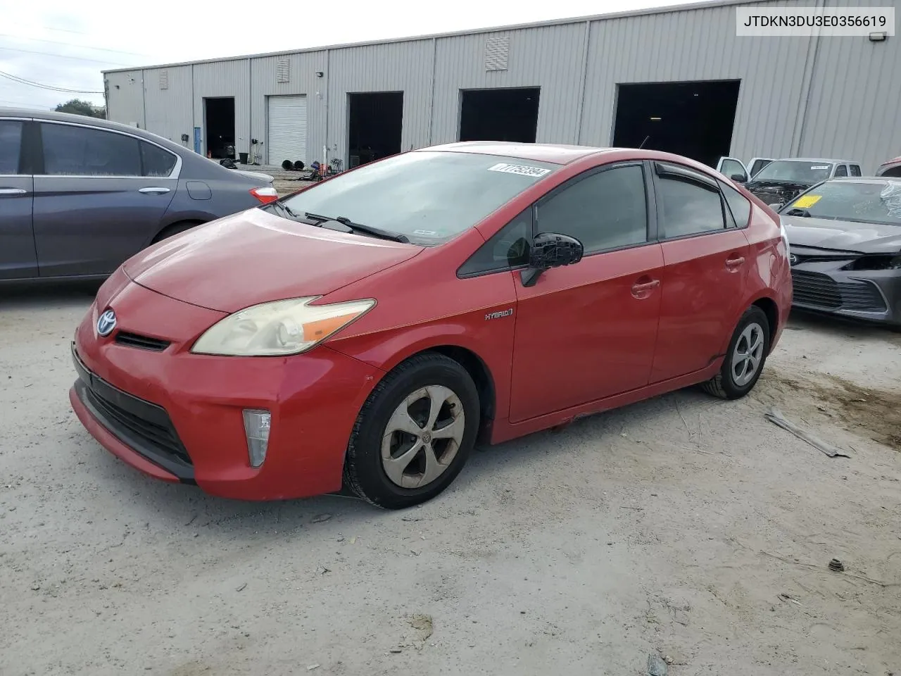 2014 Toyota Prius VIN: JTDKN3DU3E0356619 Lot: 77752394