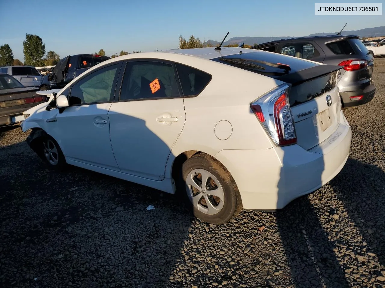 JTDKN3DU6E1736581 2014 Toyota Prius