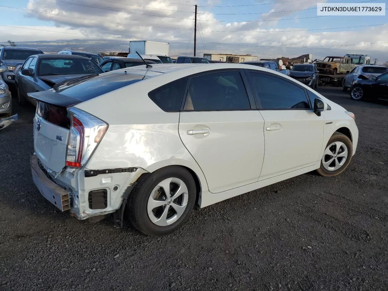 2014 Toyota Prius VIN: JTDKN3DU6E1773629 Lot: 78094574