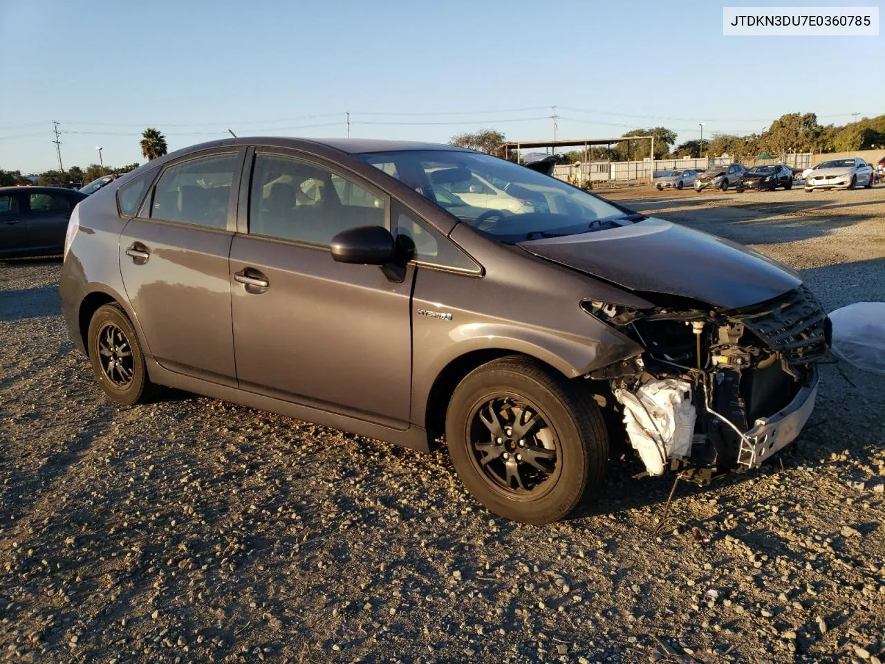 2014 Toyota Prius VIN: JTDKN3DU7E0360785 Lot: 78281474