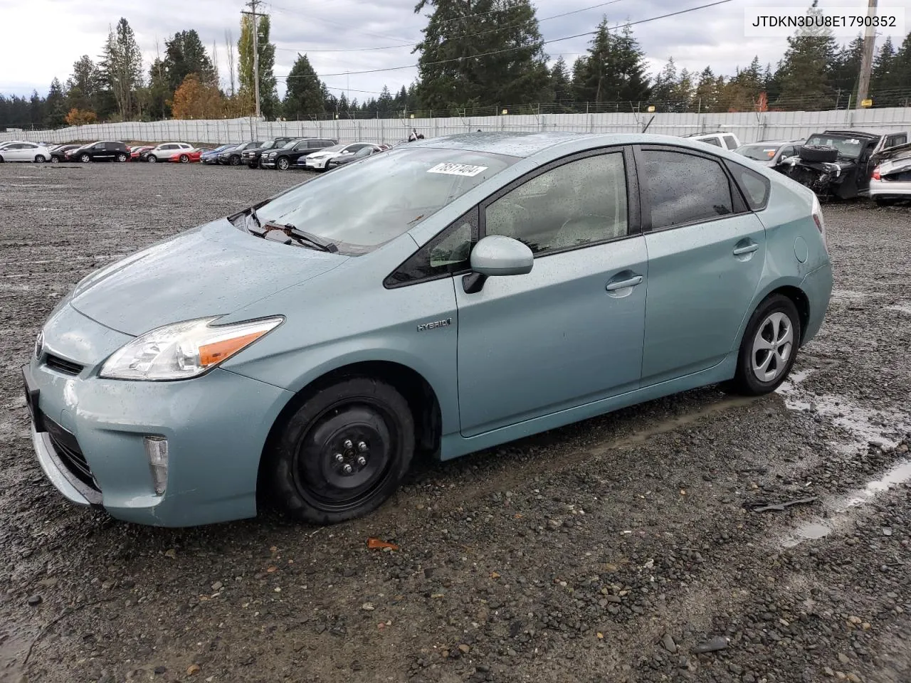 2014 Toyota Prius VIN: JTDKN3DU8E1790352 Lot: 78517404