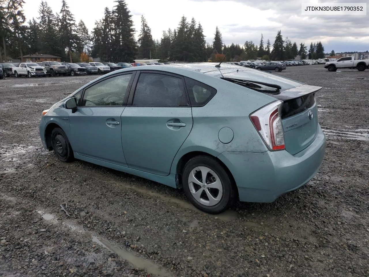 2014 Toyota Prius VIN: JTDKN3DU8E1790352 Lot: 78517404