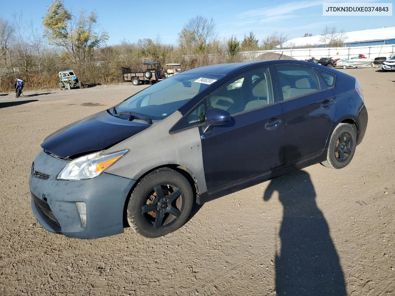 2014 Toyota Prius VIN: JTDKN3DUXE0374843 Lot: 79495224