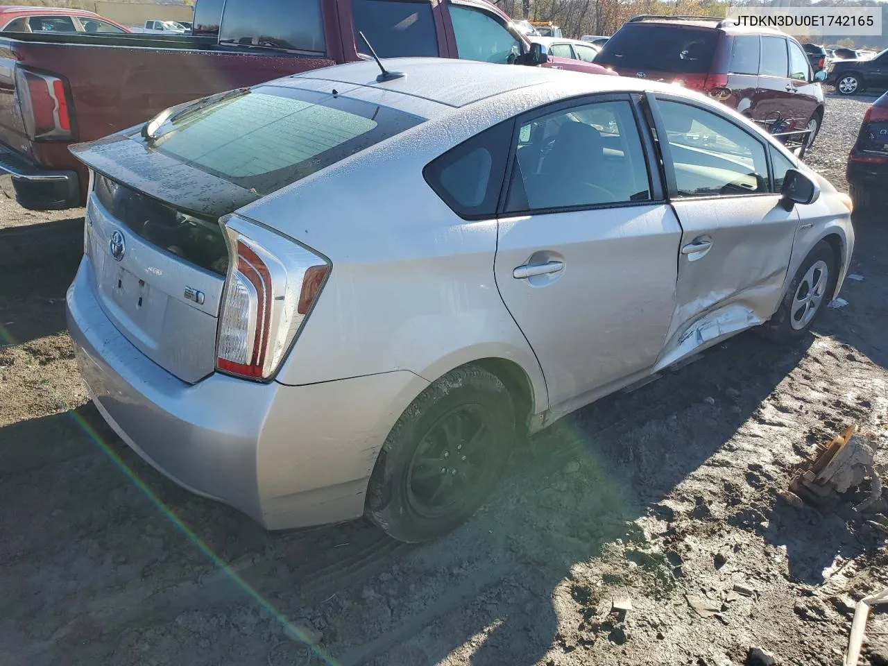 JTDKN3DU0E1742165 2014 Toyota Prius