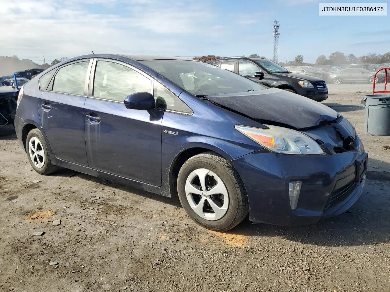 2014 Toyota Prius VIN: JTDKN3DU1E0386475 Lot: 80004484