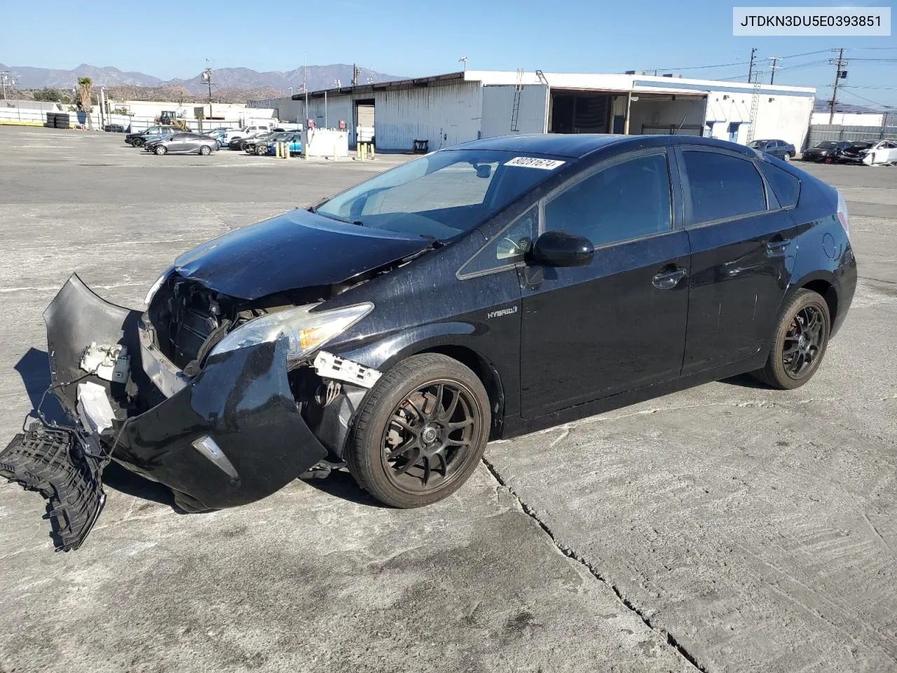 2014 Toyota Prius VIN: JTDKN3DU5E0393851 Lot: 80281674