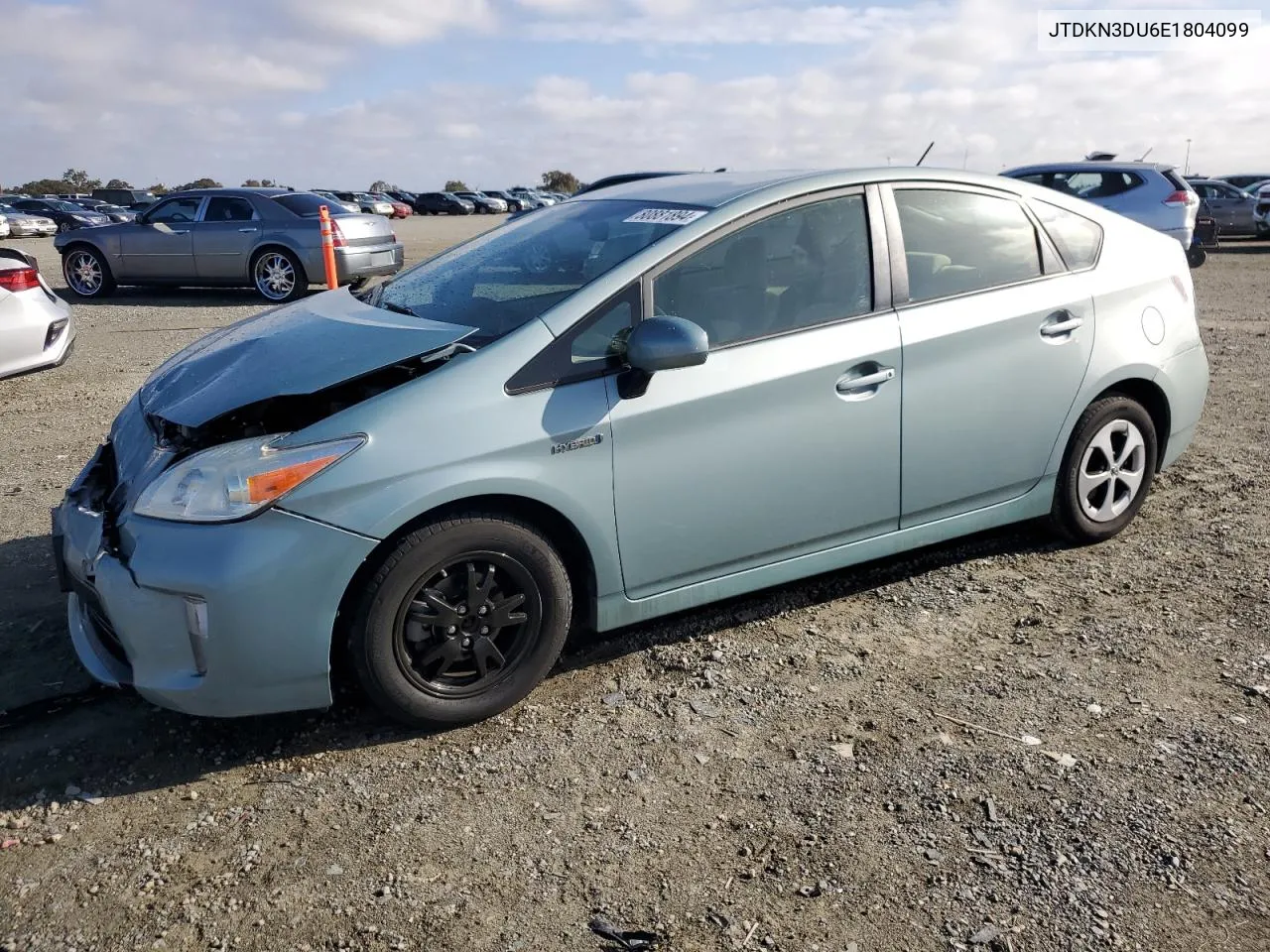 2014 Toyota Prius VIN: JTDKN3DU6E1804099 Lot: 80881894