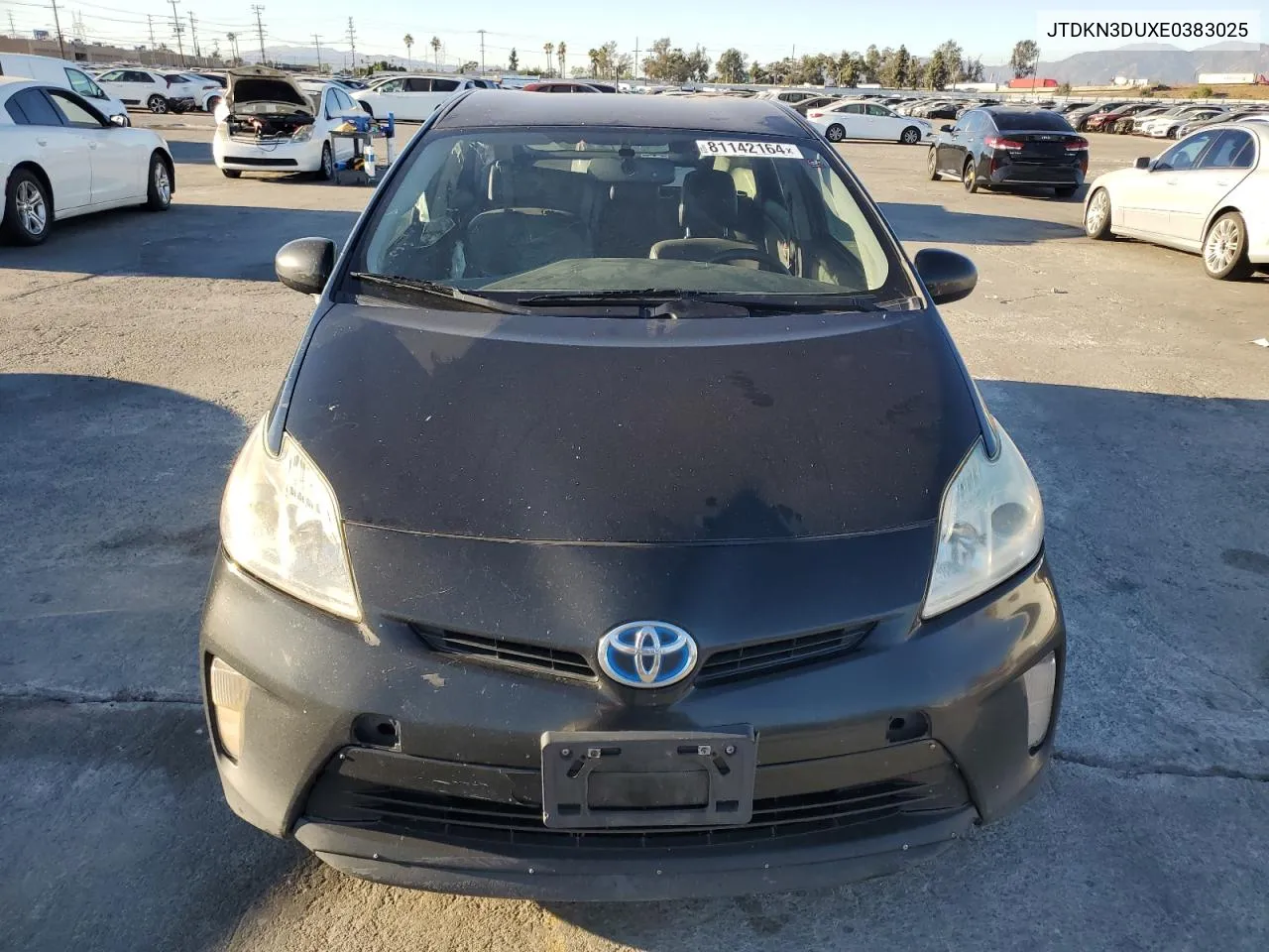 2014 Toyota Prius VIN: JTDKN3DUXE0383025 Lot: 81142164