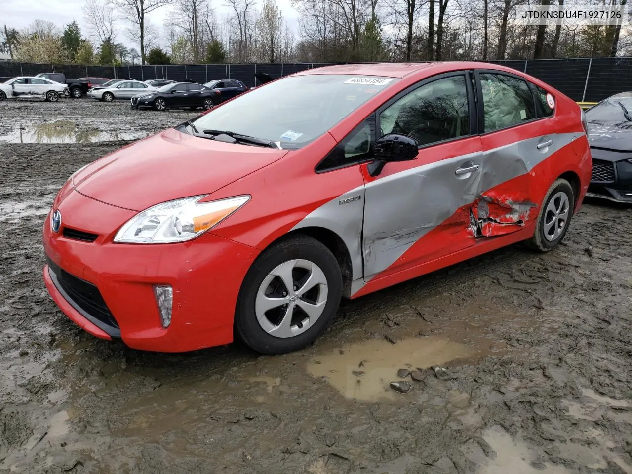 JTDKN3DU4F1927126 2015 Toyota Prius