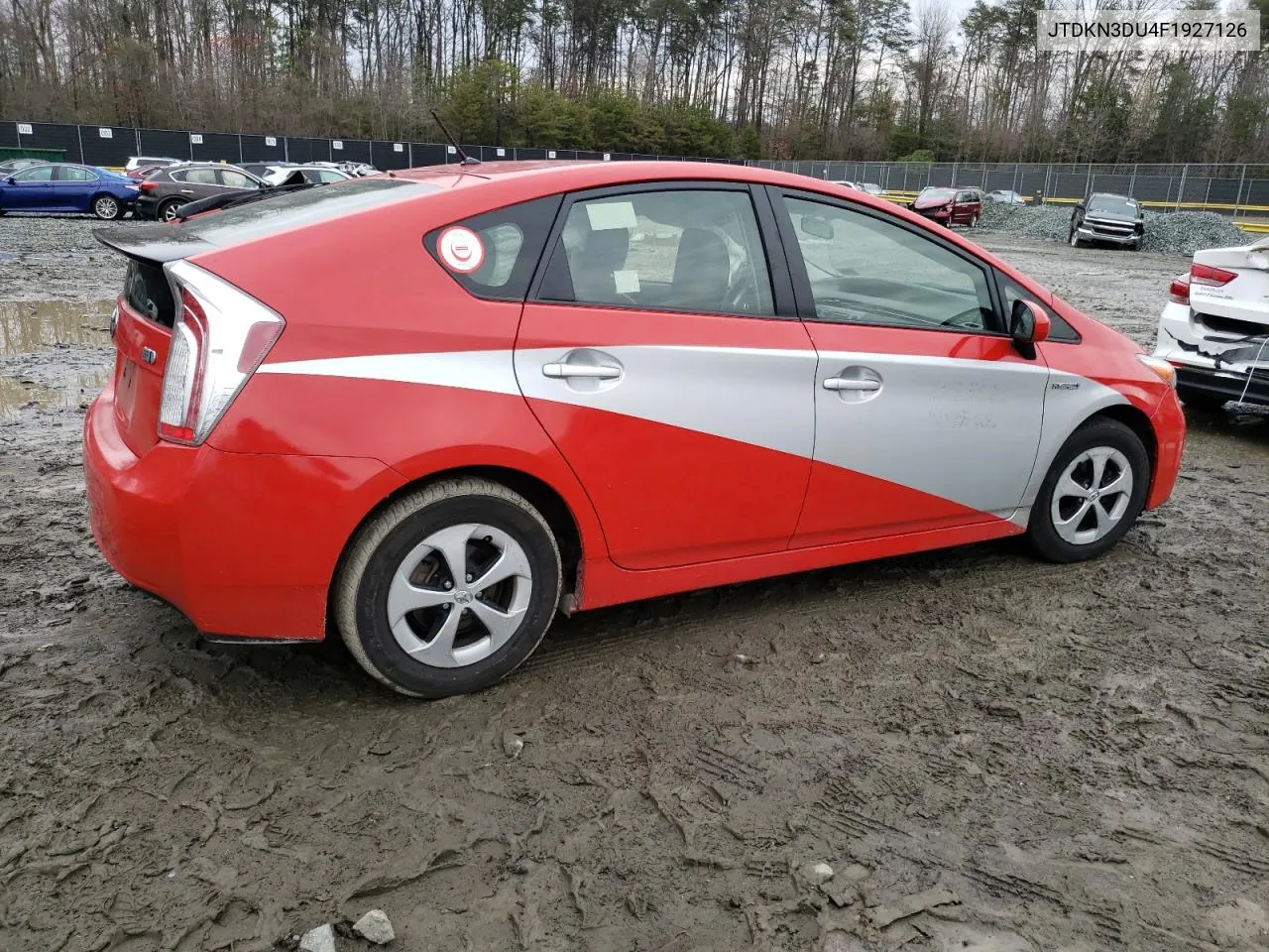 JTDKN3DU4F1927126 2015 Toyota Prius