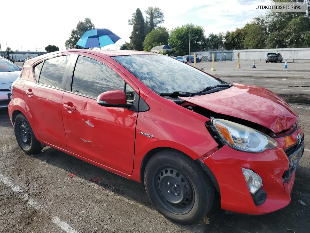 2015 Toyota Prius C VIN: JTDKDTB32F1578951 Lot: 63507374