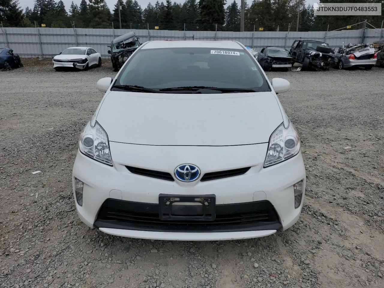 2015 Toyota Prius VIN: JTDKN3DU7F0483553 Lot: 70618974