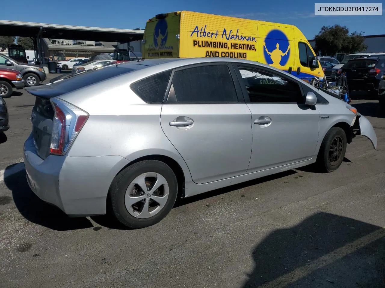 2015 Toyota Prius VIN: JTDKN3DU3F0417274 Lot: 72204054