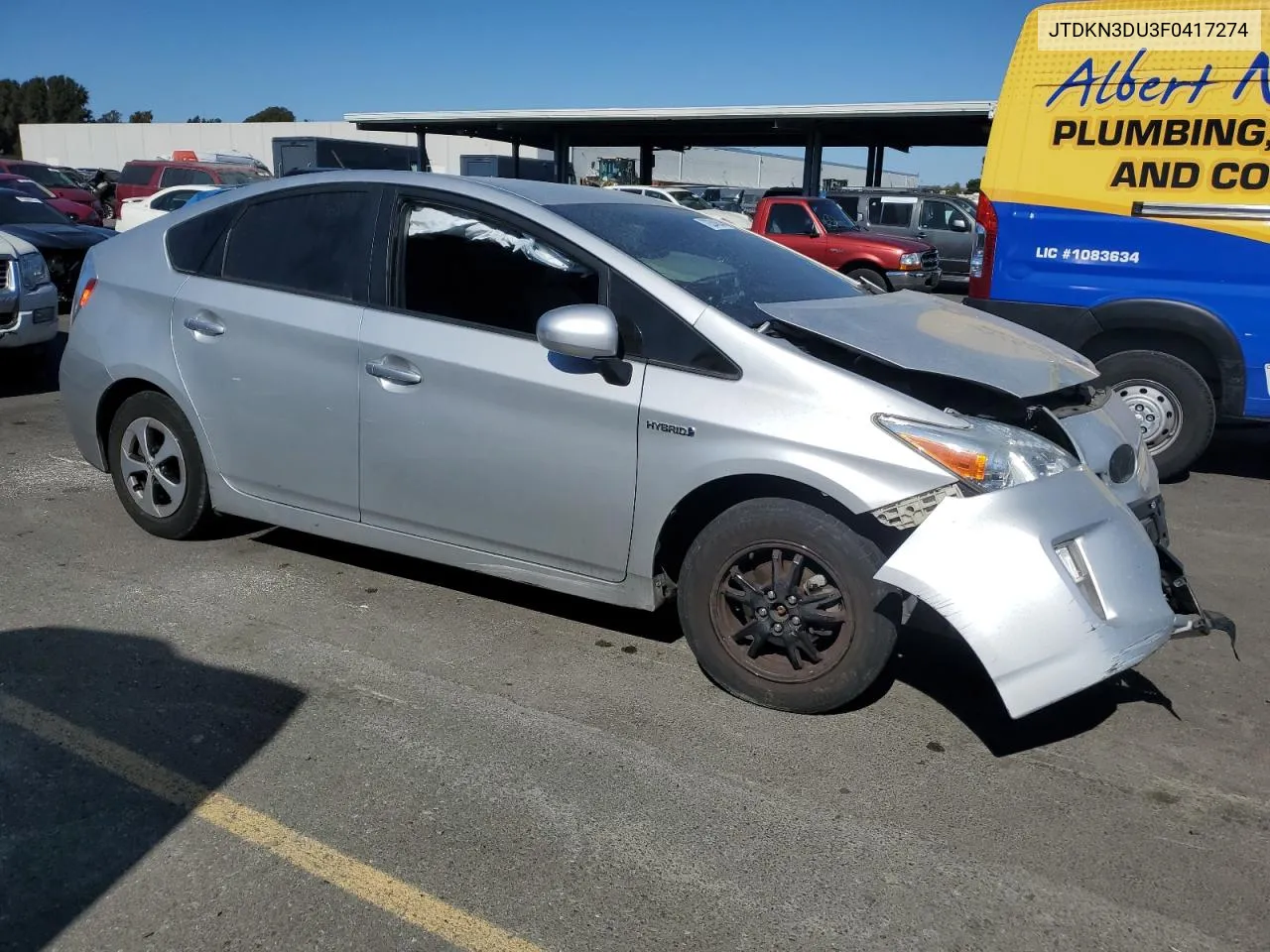 2015 Toyota Prius VIN: JTDKN3DU3F0417274 Lot: 72204054