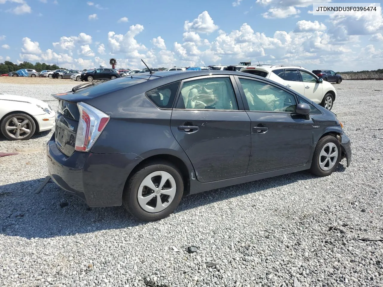 2015 Toyota Prius VIN: JTDKN3DU3F0396474 Lot: 72222184