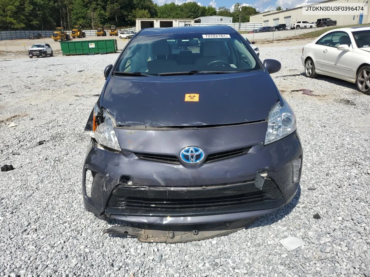 2015 Toyota Prius VIN: JTDKN3DU3F0396474 Lot: 72222184