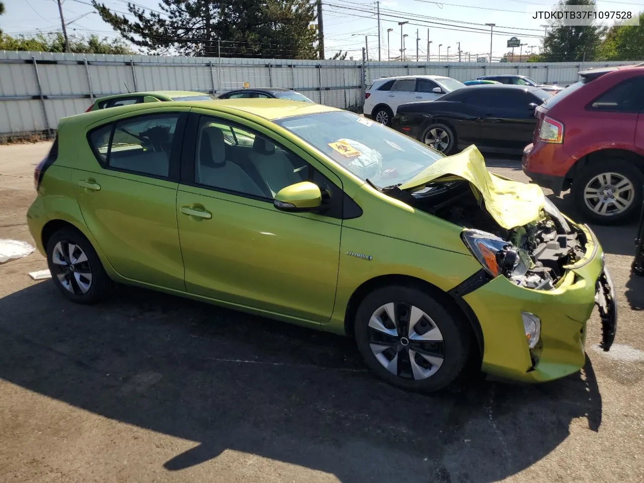 2015 Toyota Prius C VIN: JTDKDTB37F1097528 Lot: 72237454