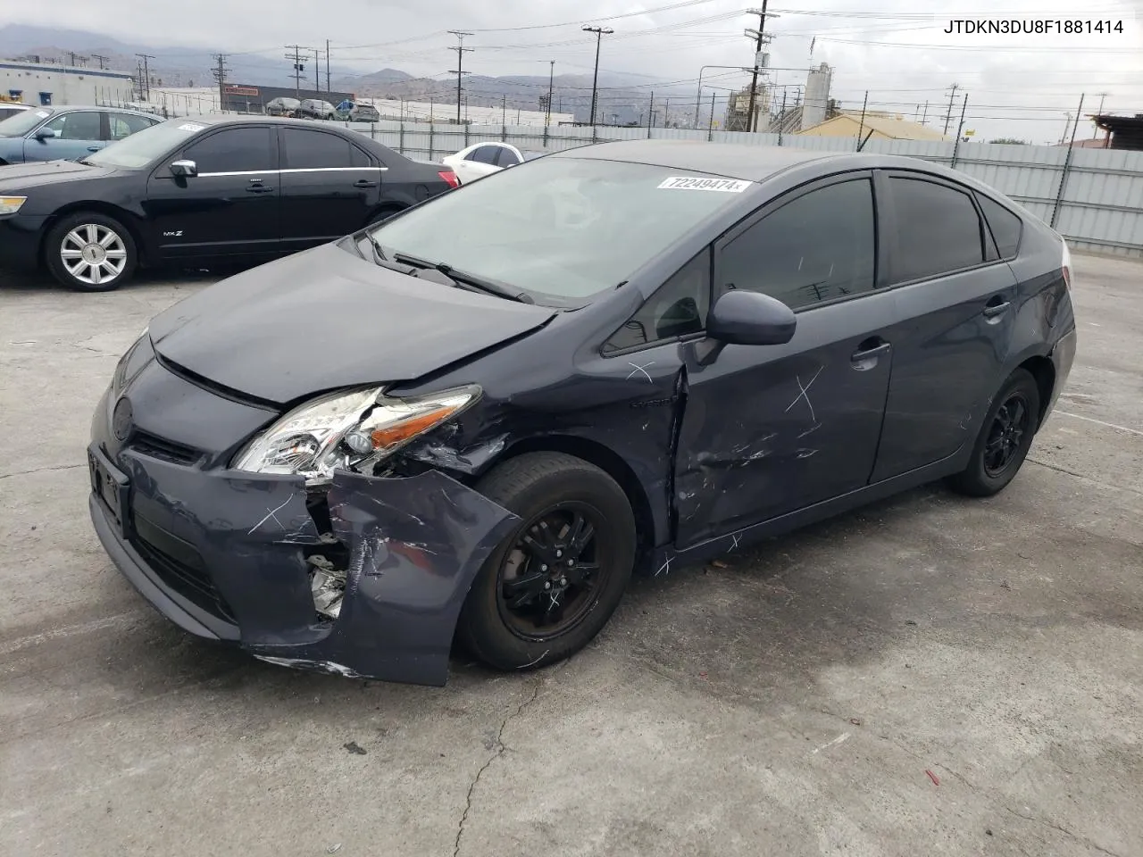 2015 Toyota Prius VIN: JTDKN3DU8F1881414 Lot: 72249474