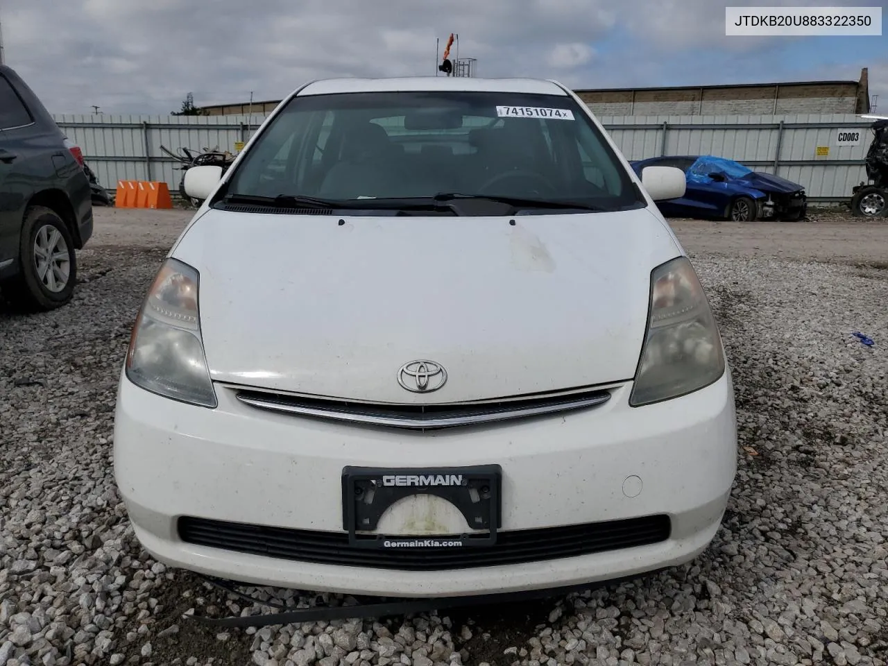 2008 Toyota Prius VIN: JTDKB20U883322350 Lot: 74151074