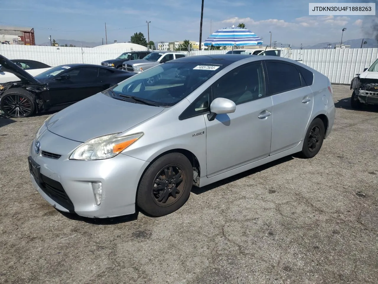 2015 Toyota Prius VIN: JTDKN3DU4F1888263 Lot: 74857504