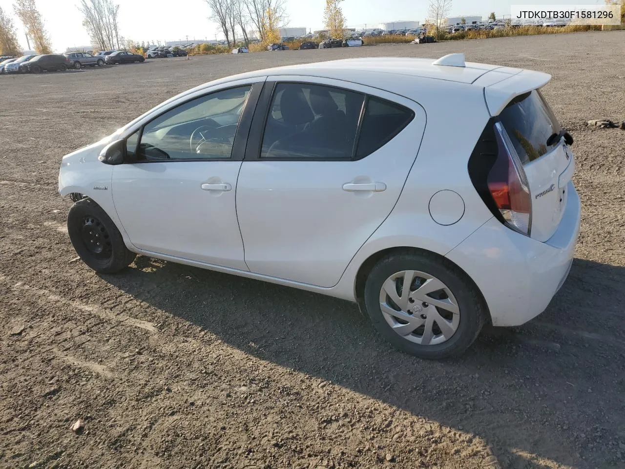 2015 Toyota Prius C VIN: JTDKDTB30F1581296 Lot: 75701014