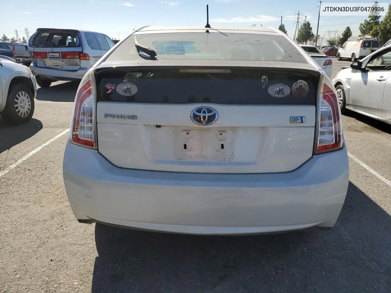 2015 Toyota Prius VIN: JTDKN3DU3F0479936 Lot: 75865014