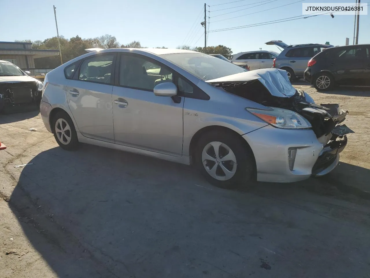 2015 Toyota Prius VIN: JTDKN3DU5F0426381 Lot: 75989194