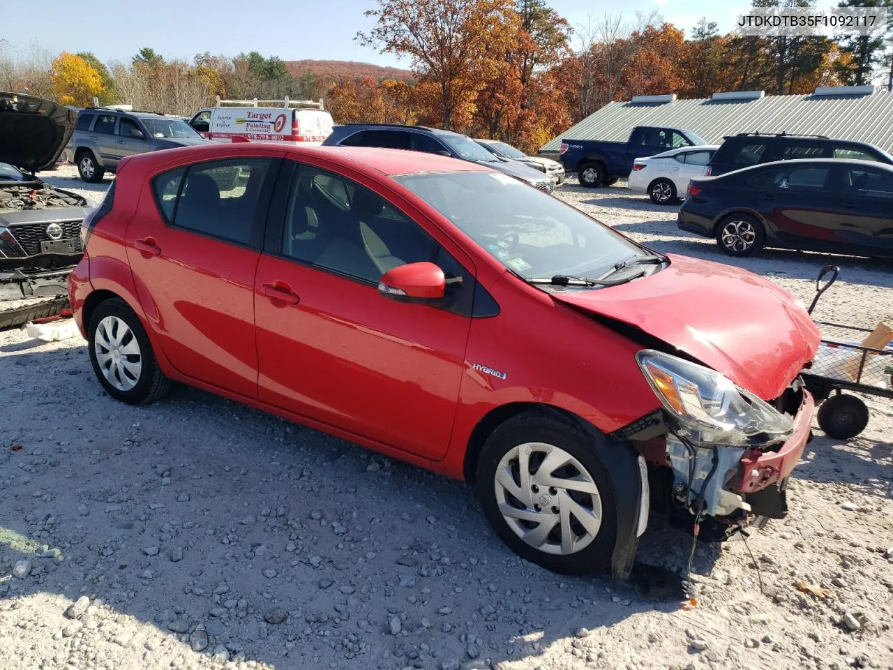 2015 Toyota Prius C VIN: JTDKDTB35F1092117 Lot: 77158834