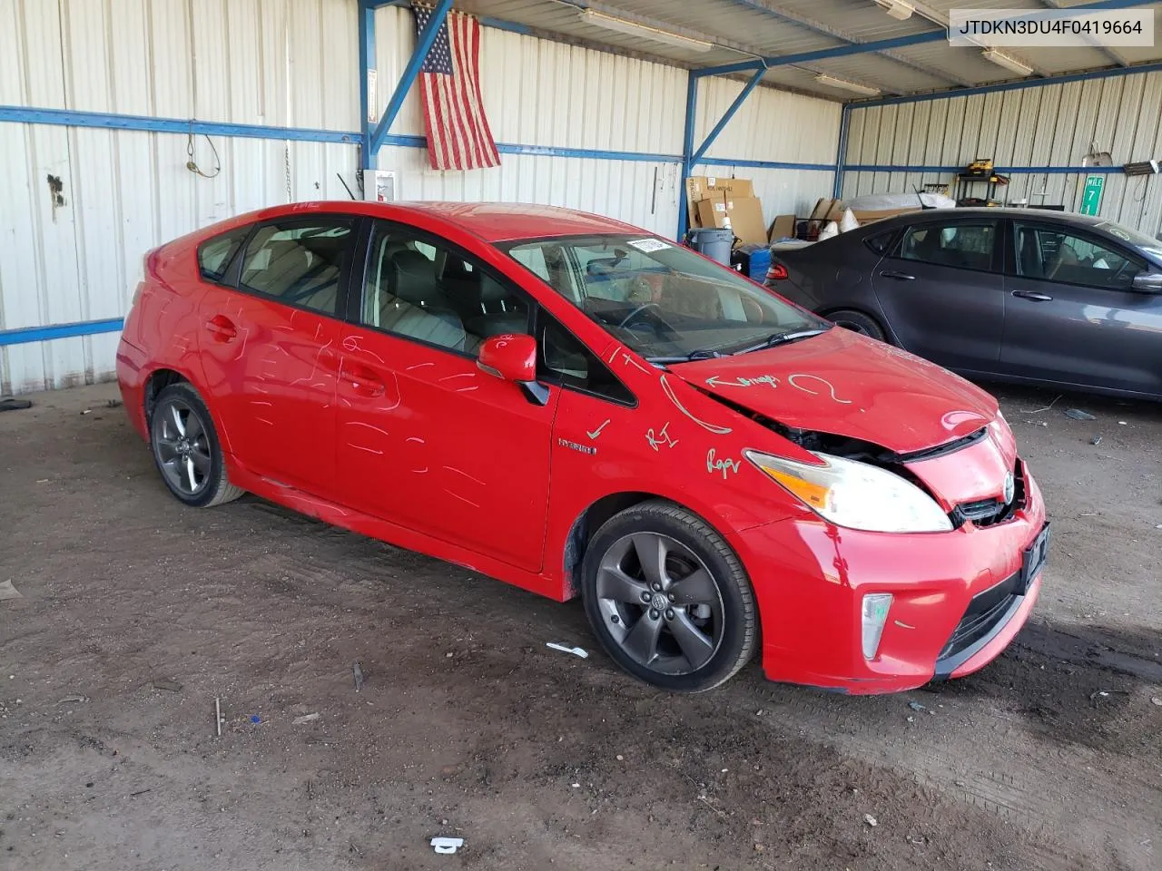 2015 Toyota Prius VIN: JTDKN3DU4F0419664 Lot: 77377884