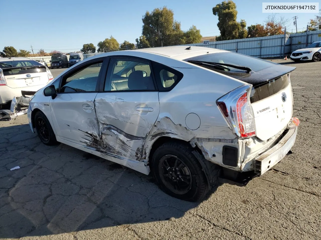 2015 Toyota Prius VIN: JTDKN3DU6F1947152 Lot: 79140854