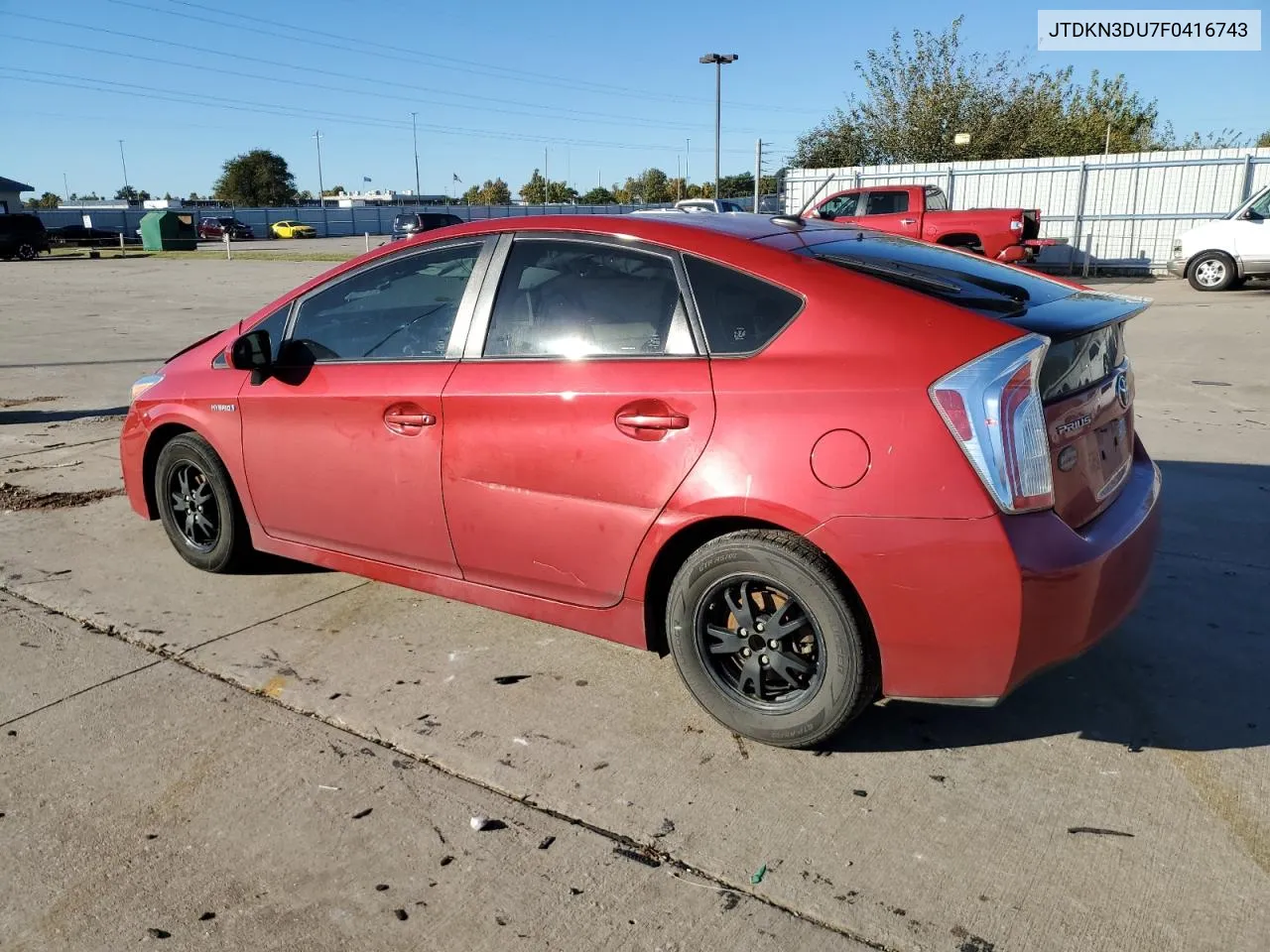 2015 Toyota Prius VIN: JTDKN3DU7F0416743 Lot: 79351884