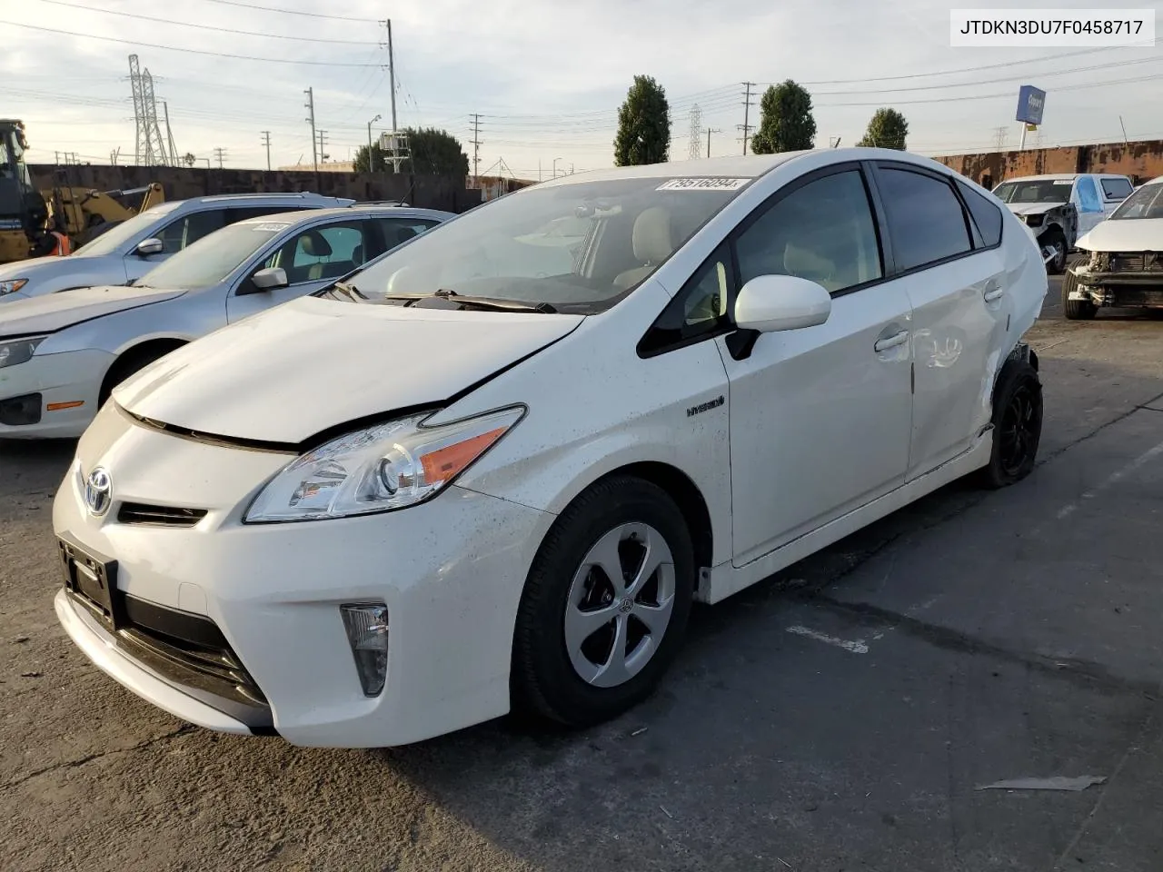 2015 Toyota Prius VIN: JTDKN3DU7F0458717 Lot: 79516094