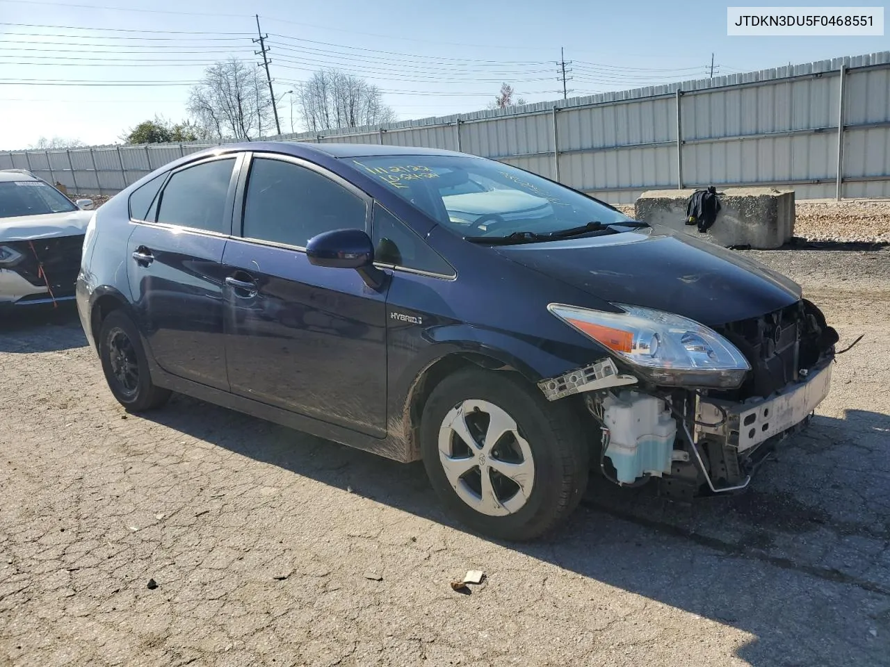 2015 Toyota Prius VIN: JTDKN3DU5F0468551 Lot: 79752084