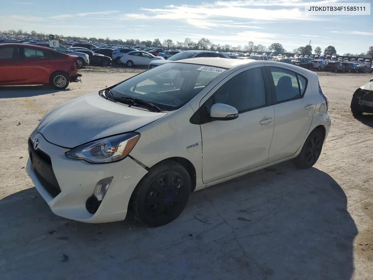 2015 Toyota Prius C VIN: JTDKDTB34F1585111 Lot: 80250744