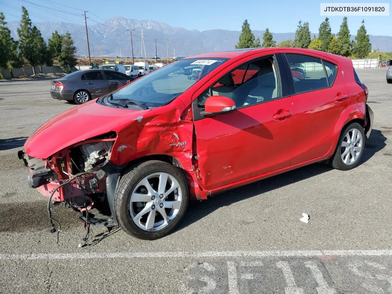 2015 Toyota Prius C VIN: JTDKDTB36F1091820 Lot: 80489714