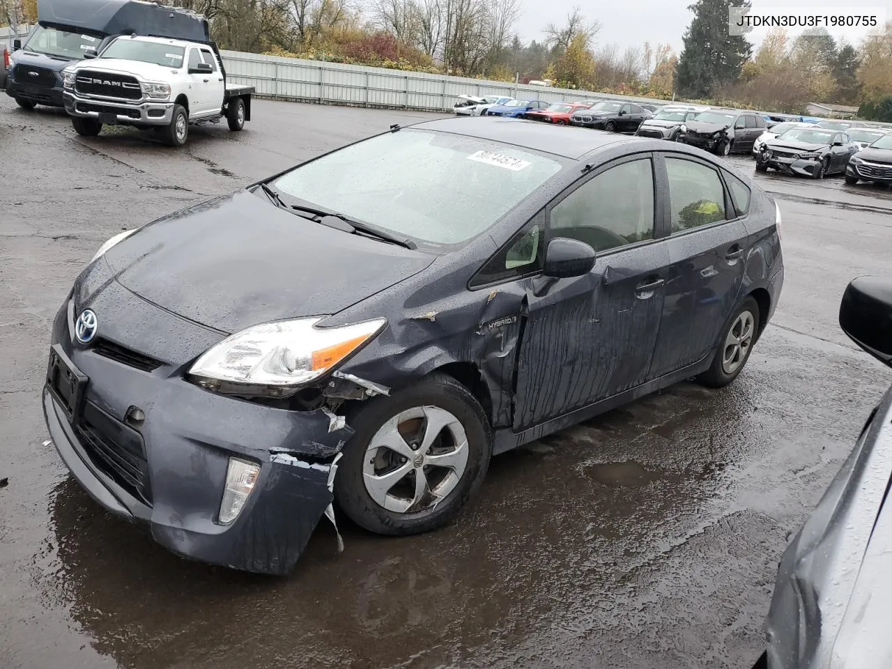 2015 Toyota Prius VIN: JTDKN3DU3F1980755 Lot: 80744574